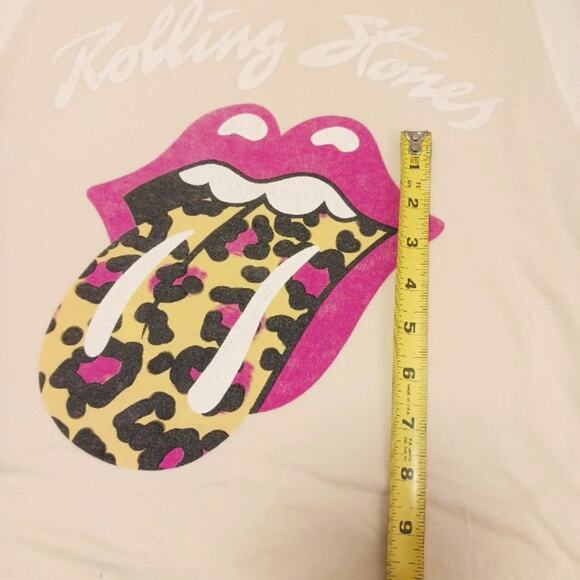 Anthropologie ROLLING STONES Tank Top Sz M Leopard Lip Sleeveless Graphic Print - Picture 7 of 11